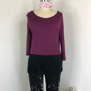 Dries Van Noten Color Block Boat Scoop Neck Tee 3/